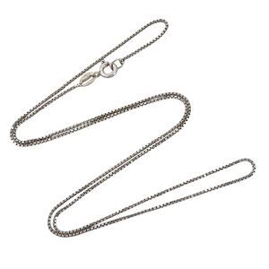 Vintage Italy Sterling Silver 925 Box Chain Necklace 18"